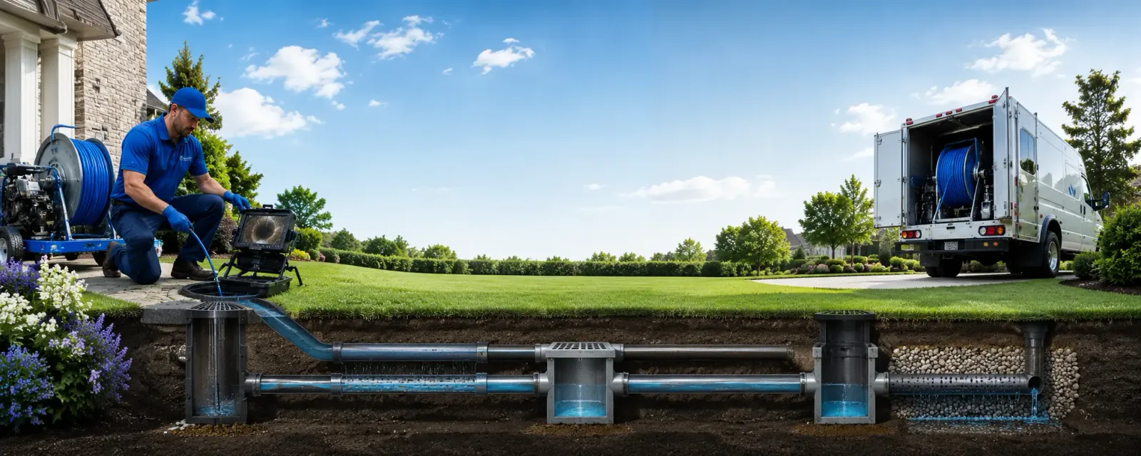 Outdoor drain cleaning information for Holcomb, MO